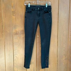 A&E Embellished Ankle Jeans